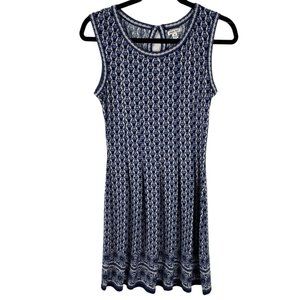 Sophie Max Dress Size Medium Blue Print Sleeveless